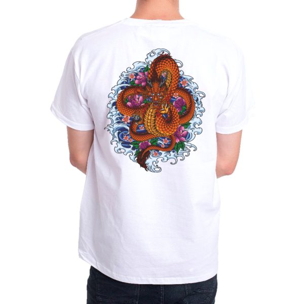 Тениска с цветен принт DRAGON WAVE Тениска с цветен принт DRAGON WAVE